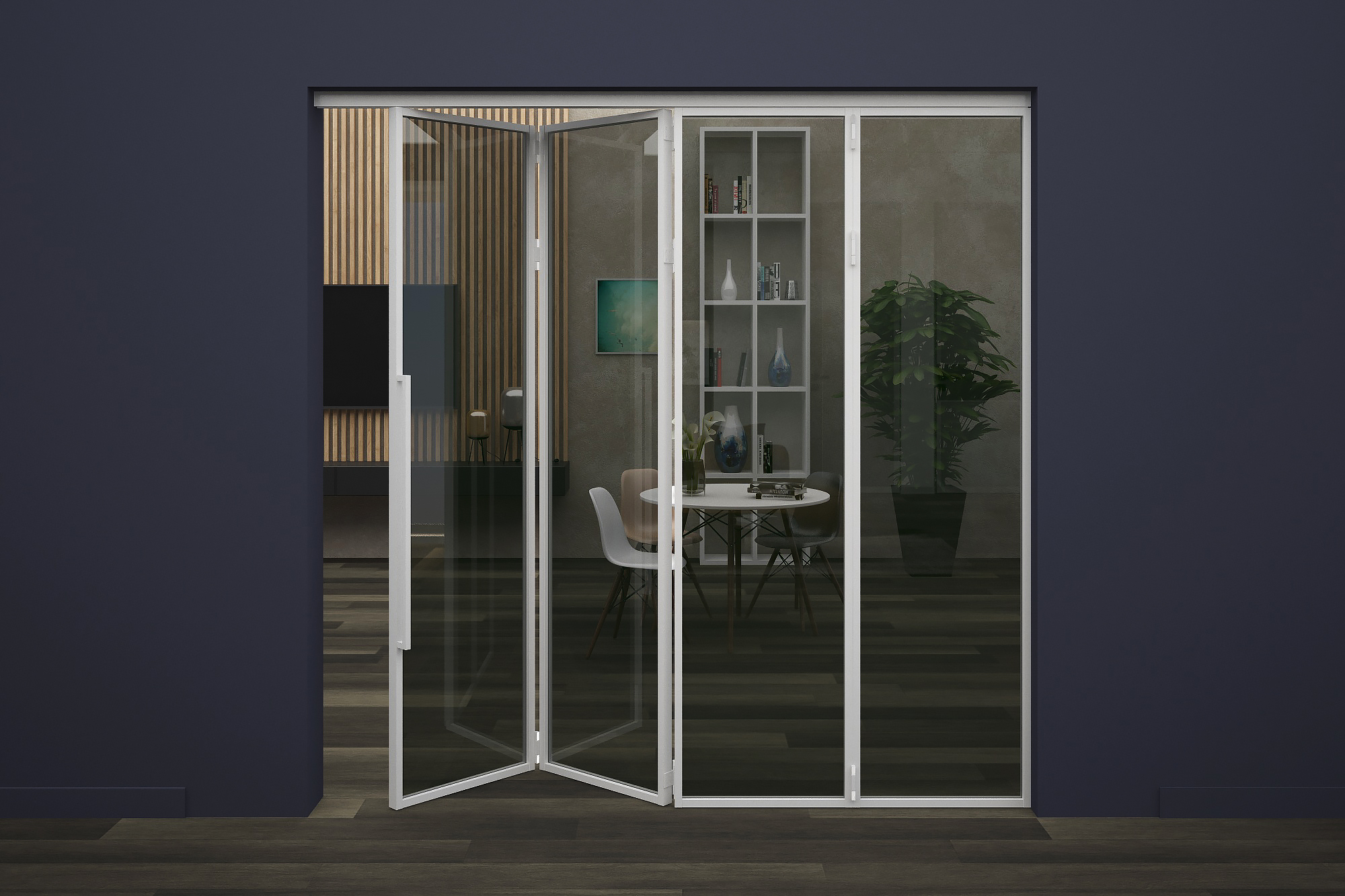 Гармошка 4 створки 1 излом